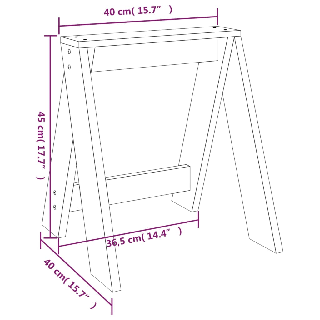 taburetter 2 stk. 40x40x45 cm massivt fyrretræ hvid