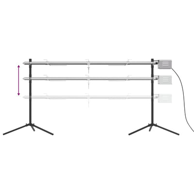 automatisk grill med motor 150x46,5x82,5 cm rustfrit stål