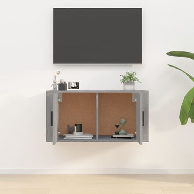 væghængt tv-skab 80x34,5x40 cm grå sonoma