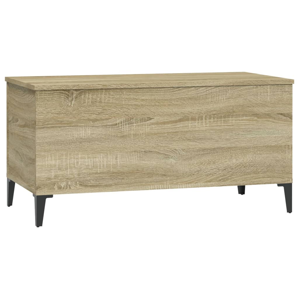 sofabord 90x44,5x45 cm konstrueret træ sonoma-eg