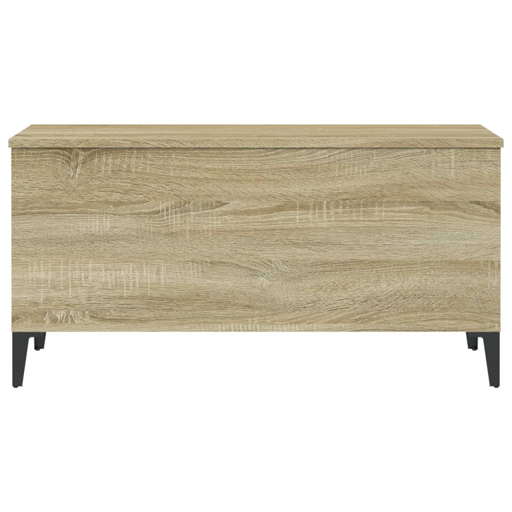 sofabord 90x44,5x45 cm konstrueret træ sonoma-eg