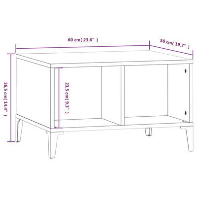 sofabord 60x50x36,5 cm konstrueret træ sort