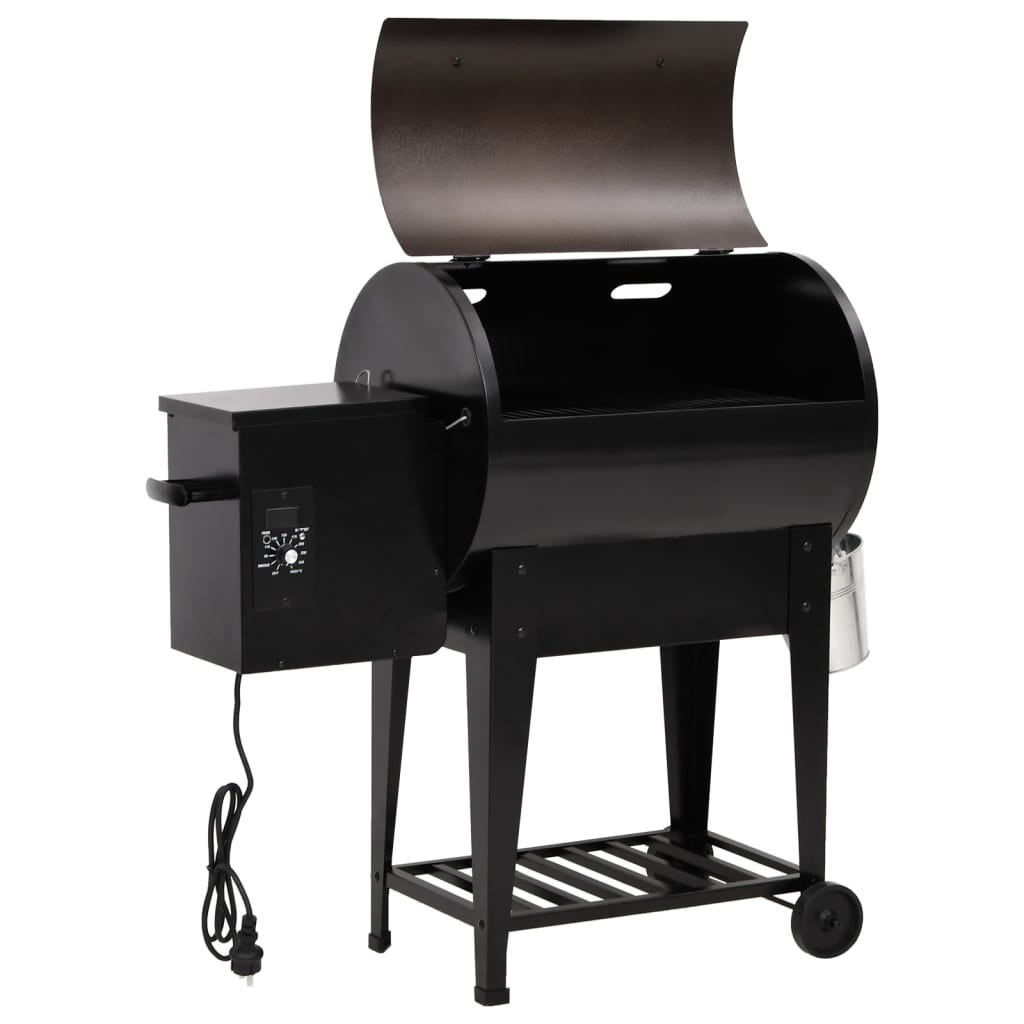 pillegrill med bundhylde 94 cm jern sort