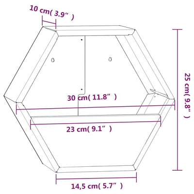 væghængte plantekasser 2 stk. 30x10x25 cm cortenstål rustfarvet