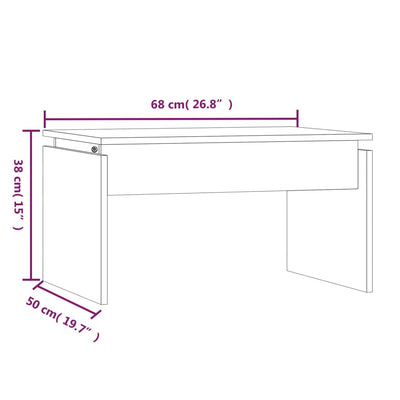 sofabord 68x50x38 cm konstrueret træ røget egetræsfarve