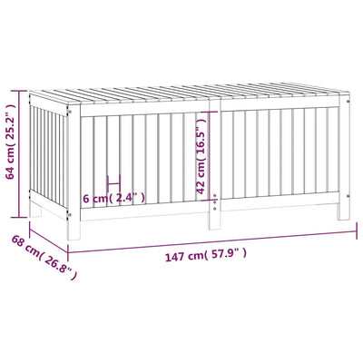 havekasse 147x68x64 cm massivt fyrretræ gyldenbrun