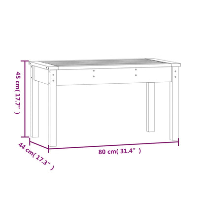 havebænk 80x44x45 cm massivt fyrretræ gyldenbrun