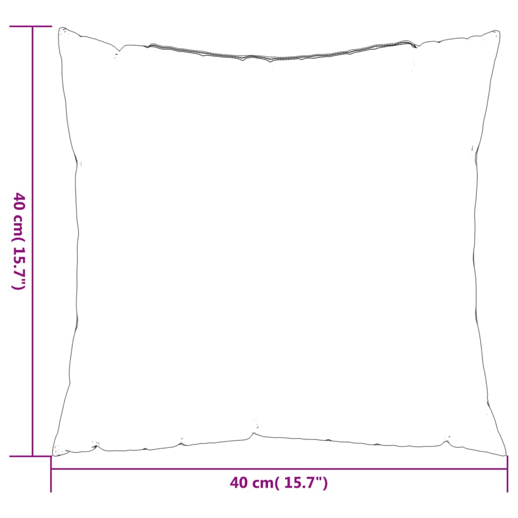 sofapuder 4 stk. 40x40 cm stof cremefarvet