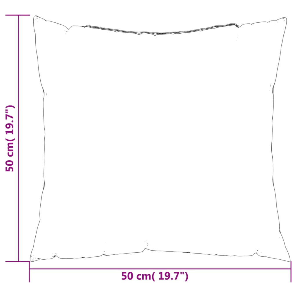 sofapuder 4 stk. 50x50 cm stof cremefarvet