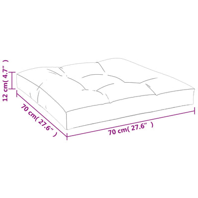 pallehynde 70x70x12 cm stof antracitgrå