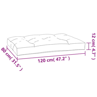 pallehynde 120x80x12 cm stof turkis