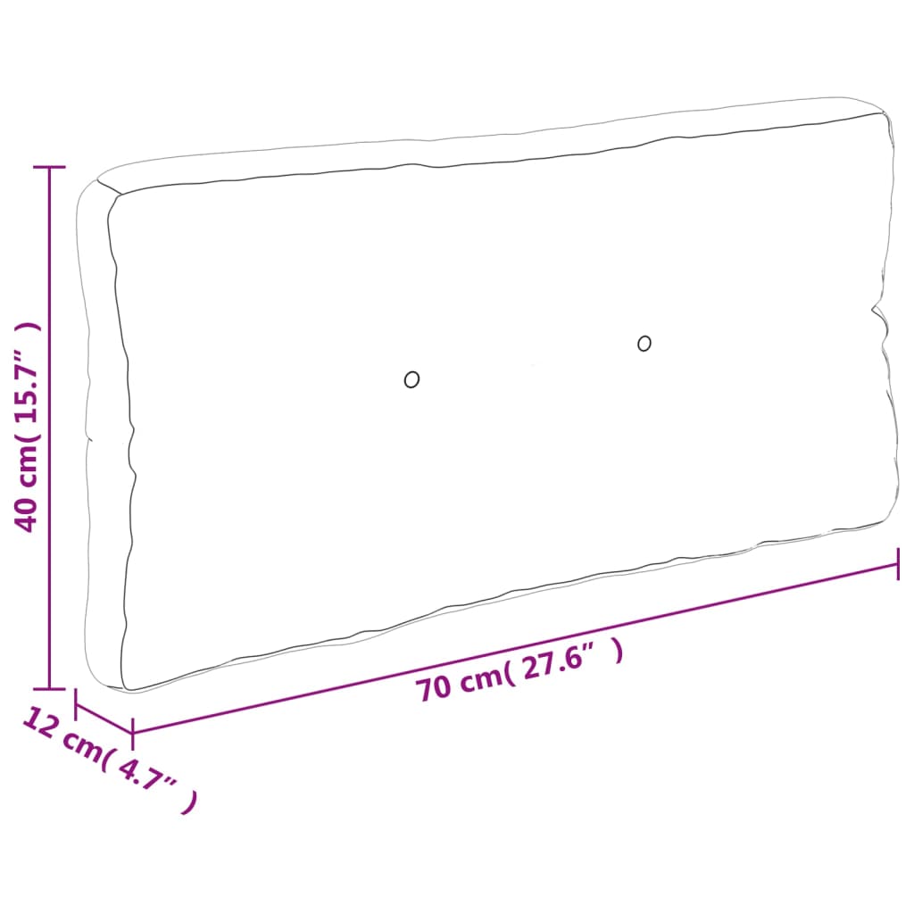 pallehynde 70x40x12 cm stof grå