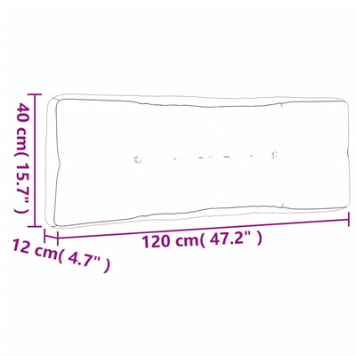 pallehynde 120x40x12 cm stof vinrød