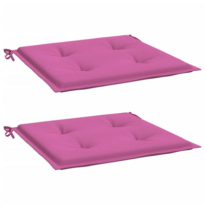 hynder til havestol 2 stk. 40x40x3 cm stof pink