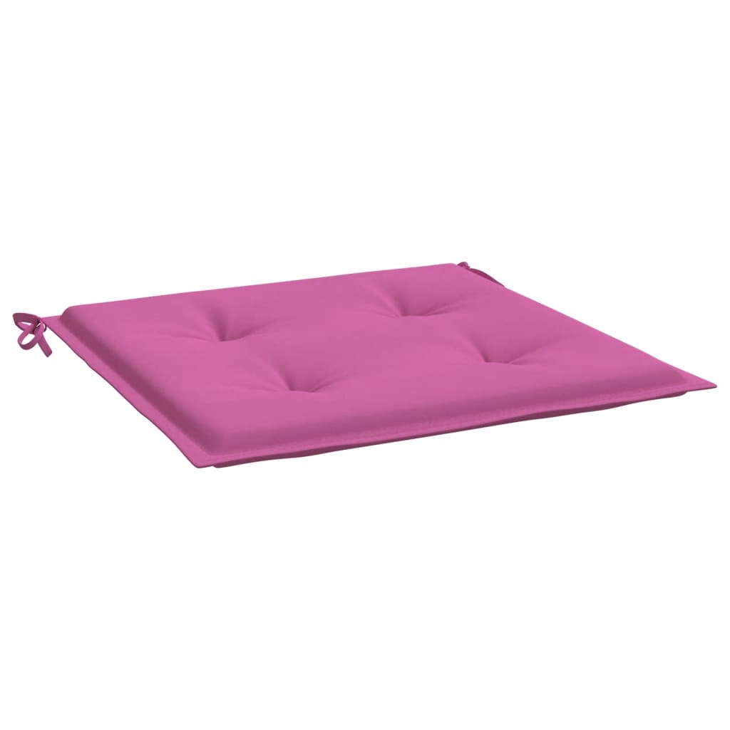 hynder til havestol 2 stk. 40x40x3 cm stof pink