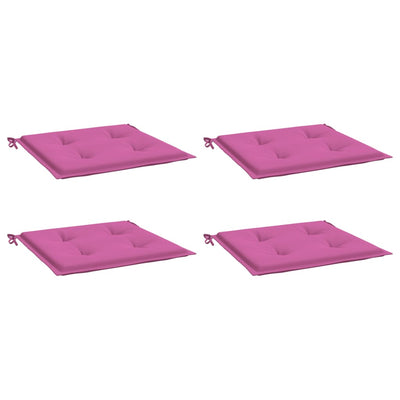 hynder til havestol 4 stk. 40x40x3 cm stof pink