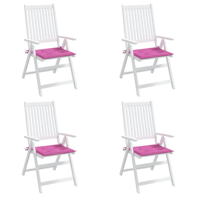 hynder til havestol 4 stk. 40x40x3 cm stof pink