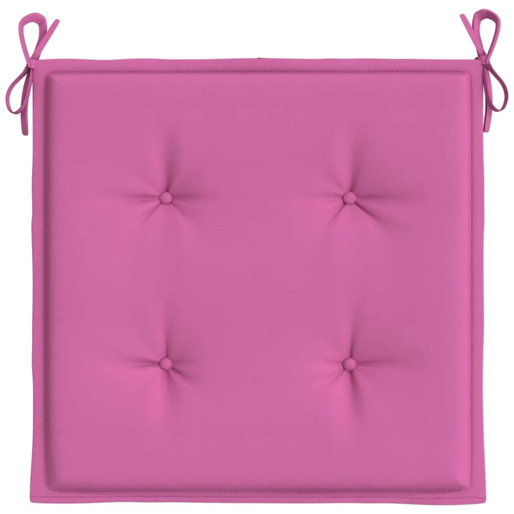 hynder til havestol 4 stk. 40x40x3 cm stof pink