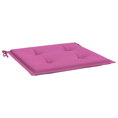 hynder til havestol 6 stk. 40x40x3 cm stof pink