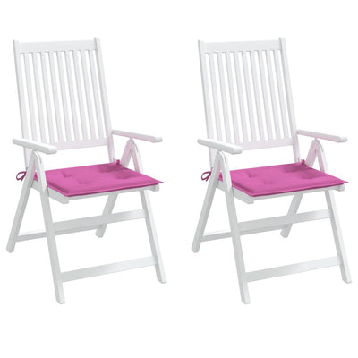 hynder til havestol 2 stk. 50x50x3 cm stof pink