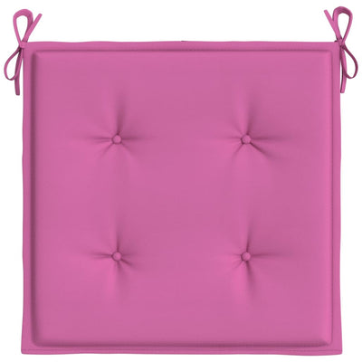 hynder til havestol 2 stk. 50x50x3 cm stof pink