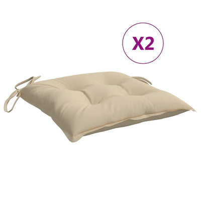 stolehynder 2 stk. 40x40x7 cm oxfordstof beige