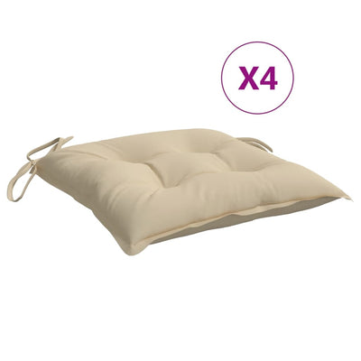 stolehynder 4 stk. 40x40x7 cm oxfordstof beige