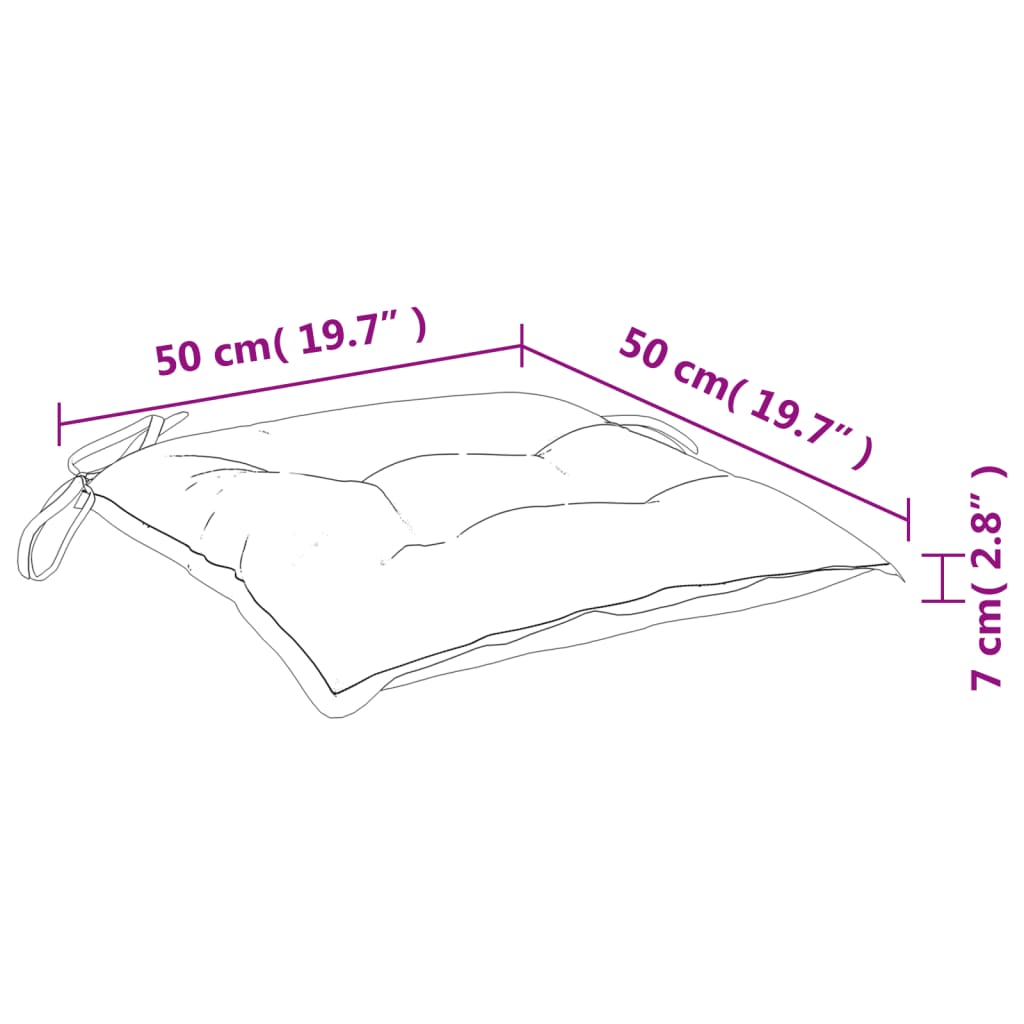 pallehynder 4 stk. 50x50x7 cm oxfordstof sort