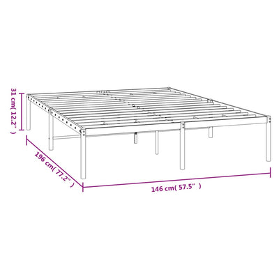 sengeramme 140x190 cm metal sort