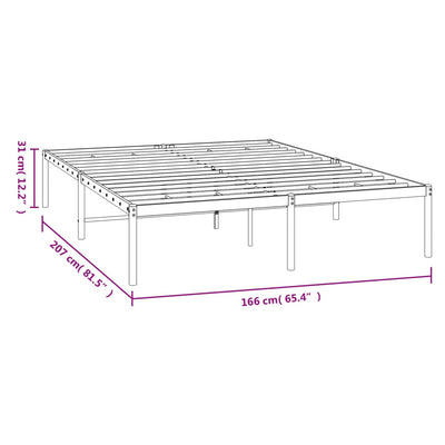 sengeramme 160x200 cm metal sort