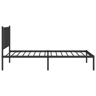 sengeramme med sengegavl 90x190 cm metal sort