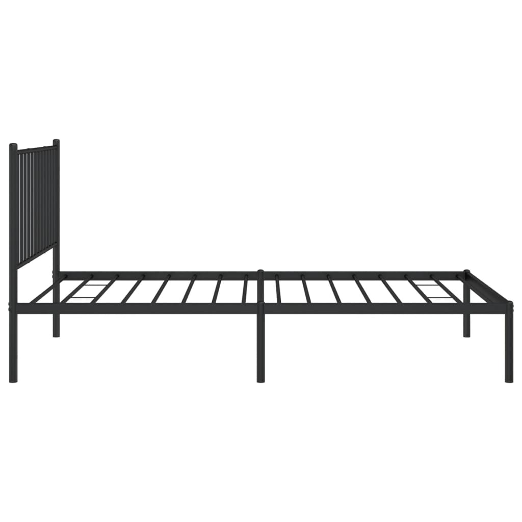 sengeramme med sengegavl 100x190 cm metal sort