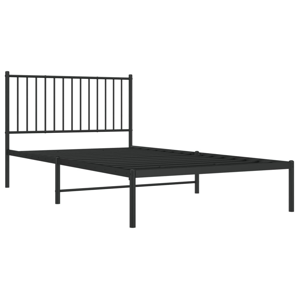 sengeramme med sengegavl 107x203 cm metal sort