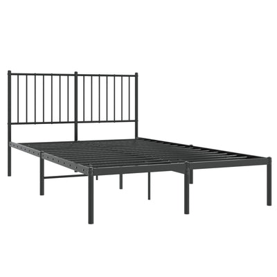 sengeramme med sengegavl 120x190 cm metal sort