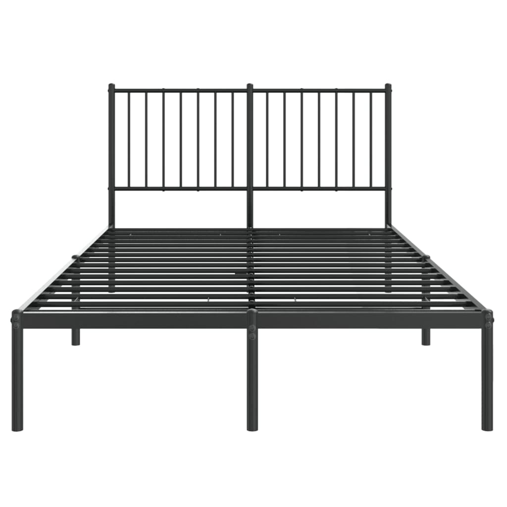 sengeramme med sengegavl 120x190 cm metal sort