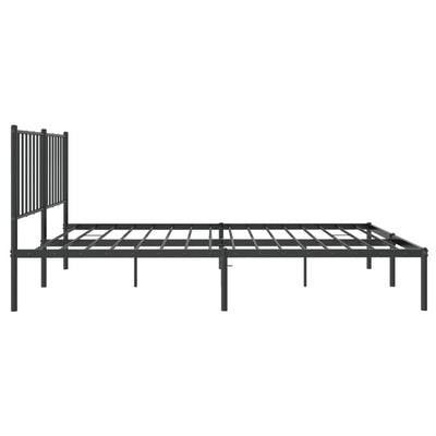 sengeramme med sengegavl 120x190 cm metal sort