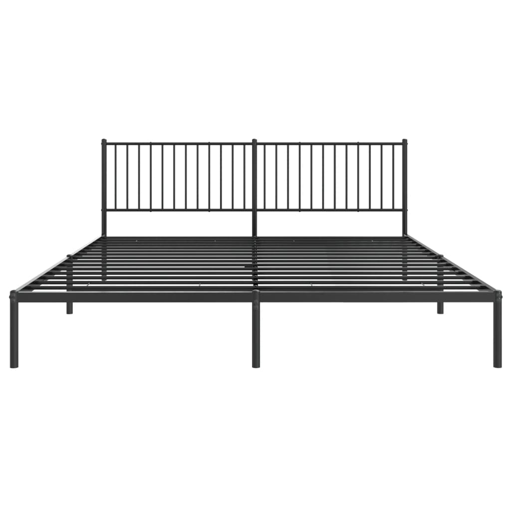 sengeramme med sengegavl 193x203 cm metal sort