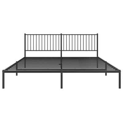 sengeramme med sengegavl 193x203 cm metal sort