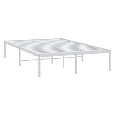 sengeramme 135x190 cm metal hvid