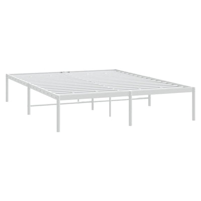 sengeramme 160x200 cm metal hvid