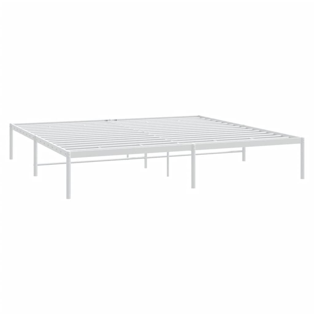 sengeramme 193x203 cm metal hvid