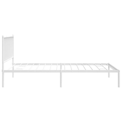 sengeramme med sengegavl 100x200 cm metal hvid