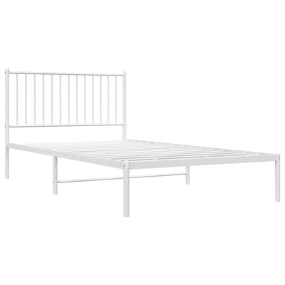 sengeramme med sengegavl 107x203 cm metal hvid