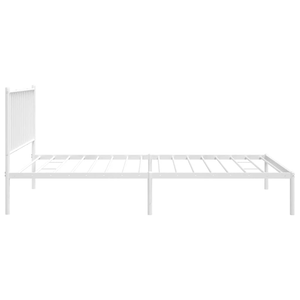 sengeramme med sengegavl 107x203 cm metal hvid