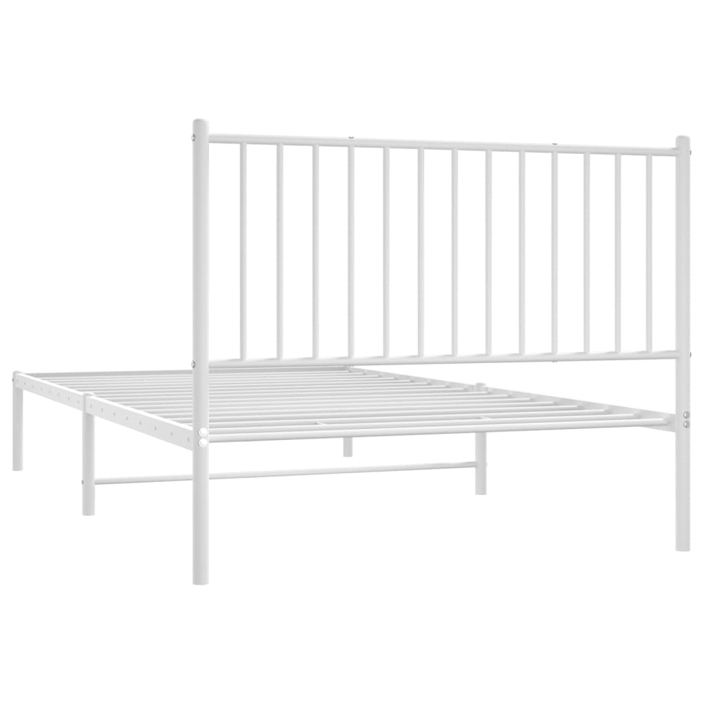 sengeramme med sengegavl 107x203 cm metal hvid