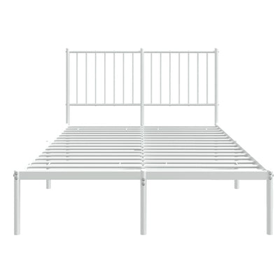 sengeramme med sengegavl 120x190 cm metal hvid