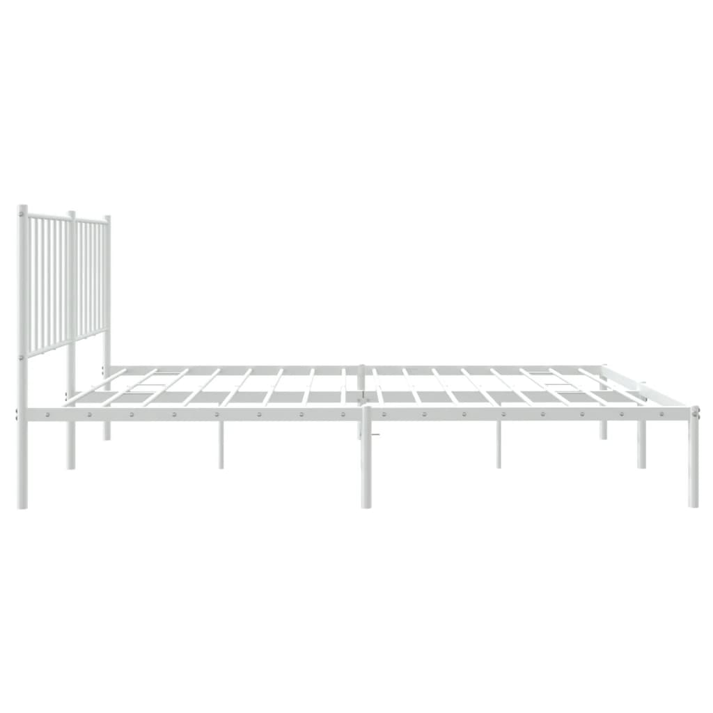 sengeramme med sengegavl 120x190 cm metal hvid