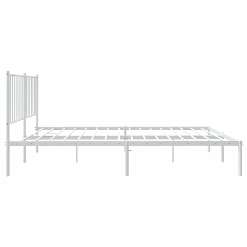 sengeramme med sengegavl 120x200 cm metal hvid