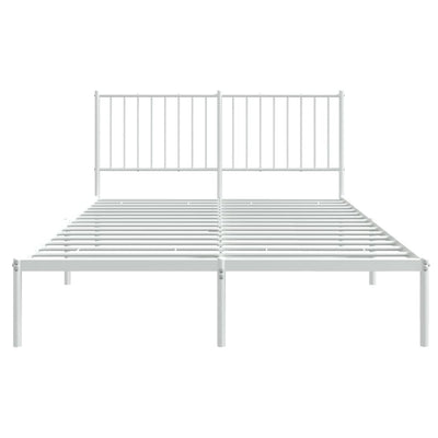 sengeramme med sengegavl 140x190 cm metal hvid