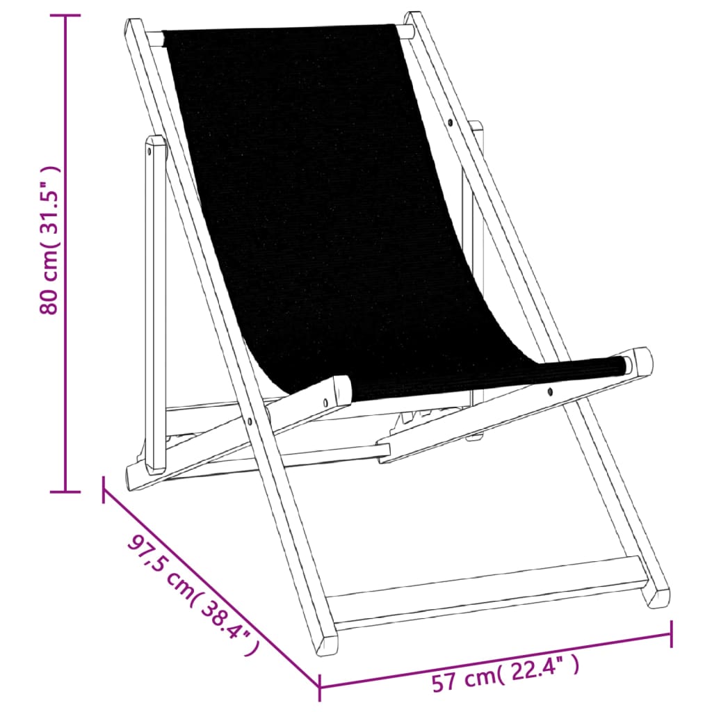 foldbare strandstole 2 stk. aluminium og textilene grå